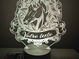 Lampe cheval Banderole
