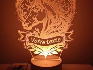 Lampe Tête de cheval et cœur